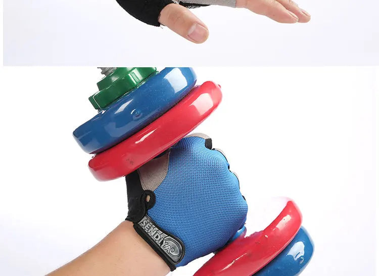 Half Finger Gym Gloves: Anti-Slip, Breathable for Bodybuilding & Crossfit