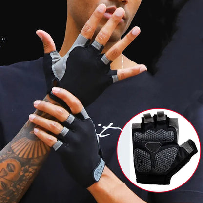 Half Finger Gym Gloves: Anti-Slip, Breathable for Bodybuilding & Crossfit