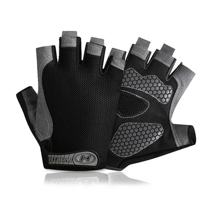 Half Finger Gym Gloves: Anti-Slip, Breathable for Bodybuilding & Crossfit