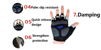 Half Finger Gym Gloves: Anti-Slip, Breathable for Bodybuilding & Crossfit